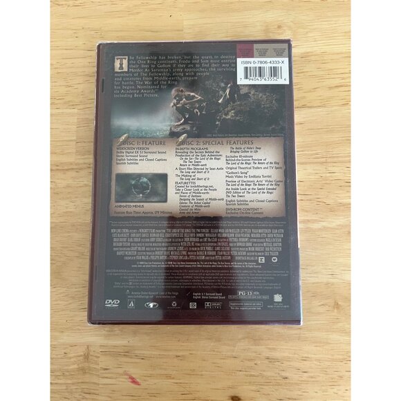 The Lord Of The Rings The Two Towers Widescreen Edition DVD NEW Sealed - Picture 4 of 4